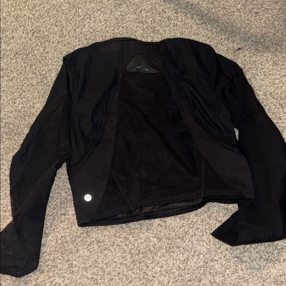 Black Mesh Long Sleeve Top - Picture 3 of 4
